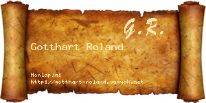 Gotthart Roland névjegykártya